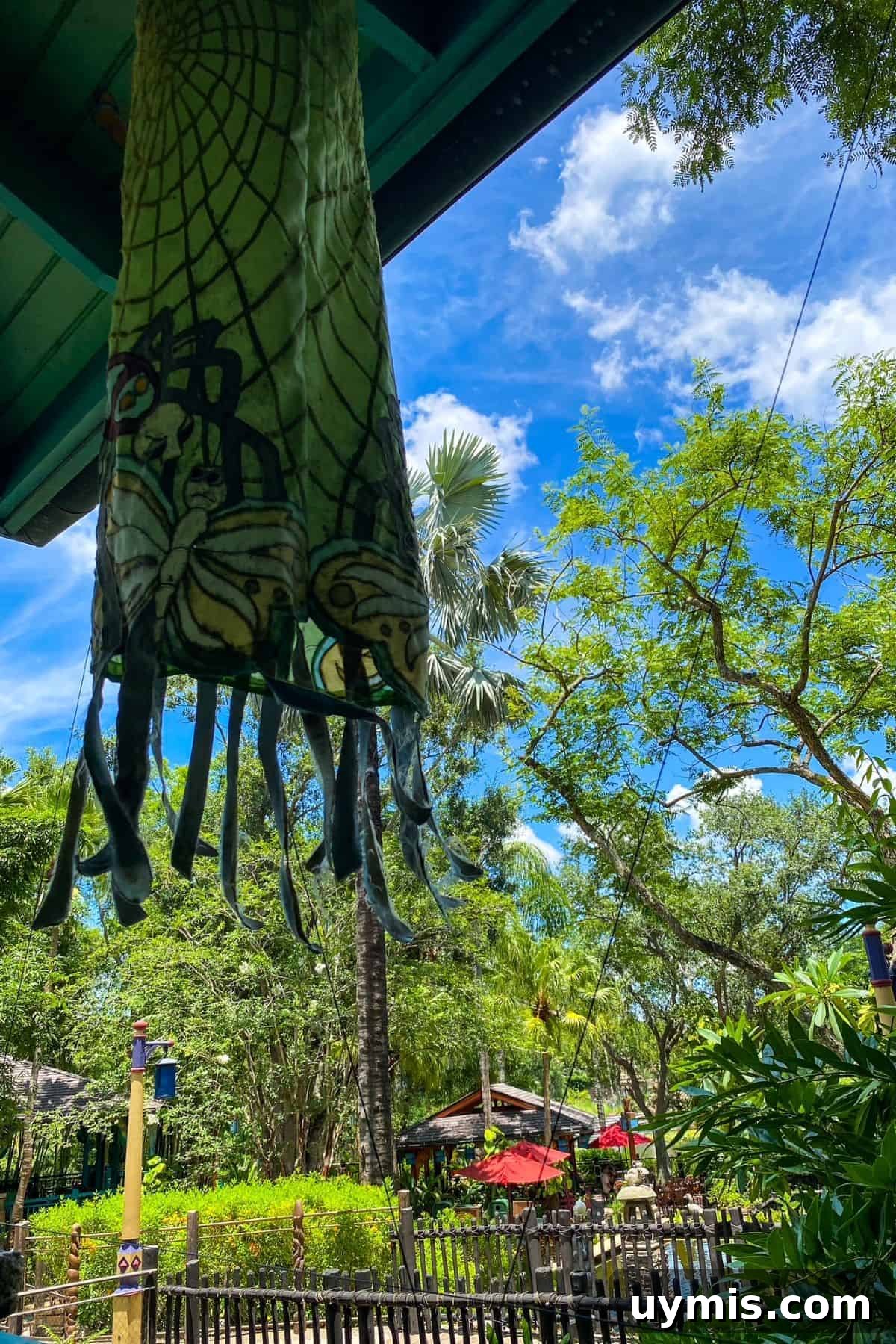 Flame Tree Barbecue at Disney's Animal Kingdom Guide 8 garden and seating area in animal kingdom
