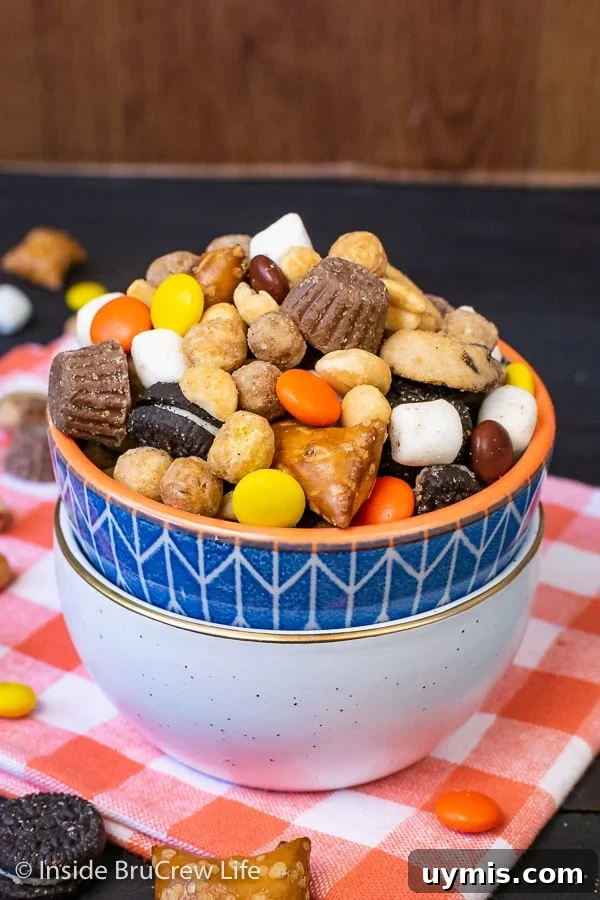 Sweet and Salty Trail Mix Sweet and Salty Trail Mix - this easy sweet and salty snack mix has plenty of pretzels, peanuts, candies, and cookies.